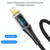 USAMS Type-C to 8 Pin PD20W Aluminum Alloy Transparent Digital Display Fast Charge Data Cable, Cable Length:2m(Purple)