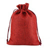50 PCS Multi size Linen Jute Drawstring Gift Bags Sacks Wedding Birthday Party Favors Drawstring Gift Bags, Size:7x9cm(Red)
