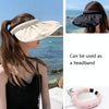 Black Gelatin Shell Shape Cap Dual-Use Headband Sunshade Hat Sunscreen Outdoor Sun Visor Hat, Size: M (56-58cm)(Navy)