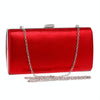 Women Fashion Banquet Party Square Handbag Single Shoulder Crossbody Bag (Red)