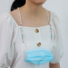 Retro Color Beads Mixed Mask Anti-Lost Lanyard Hanging Glasses Chain