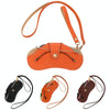 Portable Anti-Scratch And Wear-Resistant PU Leather Eyeglasses Bag Sunglasses Storage Case, Style: Neck Strap+Handle Model Black