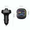 C28 Fast Charging Atmosphere Light Handsfree Car Kit Car Mp3 Player Stereo FM Transmitter