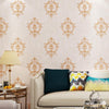 Damascus Self-Adhesive Embossed Wallpaper Thick 3D Non-Woven Fabric Fine Embossed Bedroom Wallpaper, Specification: 0.53 x 3 Meters(1682 Cream Color)