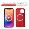 For iPhone 13 Pro Max Liquid Silicone Full Coverage MagSafe Phone Case(Wine Red)