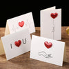 3D Heart Valentine Day Greeting Card Blessings Messages Cards with Envelopes, Spec: Balloon