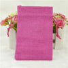 50 PCS Multi size Linen Jute Drawstring Gift Bags Sacks Wedding Birthday Party Favors Drawstring Gift Bags, Size:17x23cm(Rose Red)