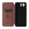 For ASUS ROG Phone 8 Pro Carbon Fiber Texture Flip Leather Phone Case(Brown)