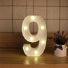 Digit 9 Shape Decoration Light, Dry Battery Powered Warm White Standing Hanging Holiday Light