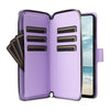 For Samsung Galaxy A73 5G Nine-card Slots Zipper Wallet Bag Leather Phone Case(Purple)
