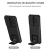 For Samsung Galaxy S25 5G Stereoscopic Holder Sliding Camshield Phone Case(Black)