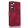 For Samsung Galaxy S23 5G Dreamy Butterfly Love Flower Embossed Leather Phone Case(Red)
