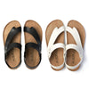 Men Summer Cork Flip Flops Beach Couple Leather Sandals, Size: 45(Black)