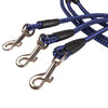3-in-1 Nylon Dog Lead, Triple Lead for Dogs, Blue, 124cm