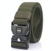 AWMN Men Outdoor Sports Alloy Snap Buckle Elastic Belt, Length: 125cm(Army Green)