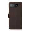 For Asus ROG Phone 7 KHAZNEH Side-Magnetic Litchi Genuine Leather RFID Phone Case(Brown)