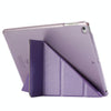 For iPad 9.7 (2018) & iPad 9.7 (2017) & iPad Air Silk Texture Horizontal Deformation Flip Leather Case with Three-folding Holder(Purple)