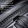 115cm Men Leather Automatic Buckle Belt Business Style Waist Band(K901 Silver)