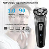 3D Floating Head Electric Shaver Charging Three-blade Wet and Dry Razor(Silver)
