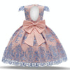 Girls European Style Bow-knot Mesh Tutu Dress Show Dress, Size:130cm(Pink)