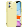 For iPhone 11 Nano Lens Cover Liquid Silicone Phone Case(Yellow)