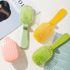 Portable Cactus Folding Air Cushion Comb Anti-Static Fine Tooth Scalp Massage Comb(Yellow)