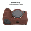 For Sony ILCE7RM5 / A7R5 Litchi Texture Soft Silicone Protective Case(Coffee)