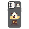 For iPhone 12 Skin Feeling Jelly TPU Hybrid PC Phone Case(Enthusiastic Puppy Black)