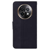 For Realme 13+ Global Geometric Embossed Leather Phone Case(Black)
