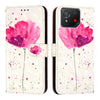 For Asus ROG Phone 8 3D Painting Horizontal Flip Leather Phone Case(Flower)