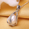 Women Fashion Natural Pearl Pendant Cage(WHITE)