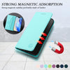 For iPhone XS Max RC01 Dual-Folded Magnetic Suction RFID Leather Phone Case(Mint Green)