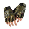 L Outdoor Riding Balance Wheel Skating Military Training Children Half-Finger Gloves(Camouflage)