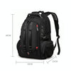 BANGE Waterproof Travel Men Backpack Rechargeable Large Capacity Shoulders Bag with Earplug Hole (Black)