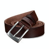 COWATHER XF018 Men Casual Business Pin Buckle Cowhide Belt,Length: 110cm(Brown)