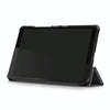 For Lenovo Tab M8 Custer Texture Horizontal Flip Smart TPU Leather Case with Three-folding Holder(Black)