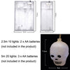 Halloween LED White Yarn Skull Ghost Festival Horror Atmosphere Decorative Lights, Style: 2.5m 10 Lights (White)