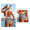 Summer One-piece Backless Lace-Up Ladies Swimsuit Floral-print Halter Bikini, Size: S(Flower+Black)