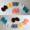Newborn Babies Photography Props Mini Crocheted Small Slippers, Size:  Newborn Size(Yellow)