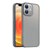 For iPhone 12  Nano Semi-transparent Frosted Skin Feel Phone Case(Titanium Gray)