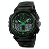SKMEI 1270 Men Waterproof Dual Display Digital Watch Outdoor Sports Watch(Green)