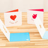 10 PCS Hollow Cartoon Greeting Card(Red Gift)