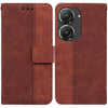 For Asus Zenfone 9 Geometric Embossed Flip Leather Phone Case(Brown)