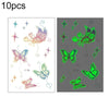 10 PCS Waterproof Luminous Tattoo Stickers Gradient Temporary Tattoo Stickers(Ei-138)