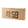 Modern 3D LED Sound Control Colorful Digital Alarm Clock Adjust Brightness Electronic Wall Glowing Hanging Clock with Remote Control(White)