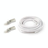 1 Pair SLK28 Metal Magnetic Buckle Elastic Free Tied Laces, Style: Silver Magnetic Buckle+White Shoelaces