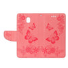 For Galaxy J7 (2017) (EU Version) Pressed Flowers Butterfly Pattern Horizontal Flip Leather Case with Holder & Card Slots & Wallet & Lanyard (Pink)