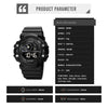 SKMEI 1778 Multifunction Dual Time Digital Display LED Luminous Men Sports Electronic Watch(Black)