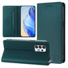For Samsung Galaxy A72 4G / 5G RC01 Dual-Folded Magnetic Suction RFID Leather Phone Case(Dark Green)