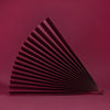 69x39cm Photo Props Hard Cardboard Folding Fan Photography Background Folded Paper(02 Purple Red)